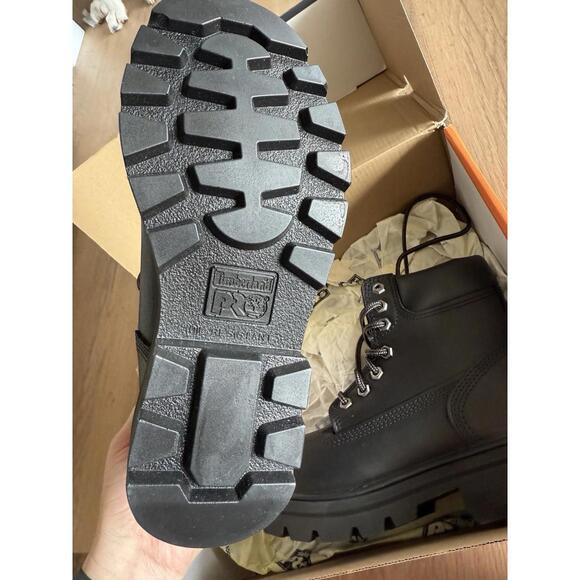 Timberland Black Leather Lace-Up Boots Men's Youth 3.5 - Picture 6 of 8